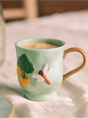 Anthropologie Faye Icon Stoneware Mug